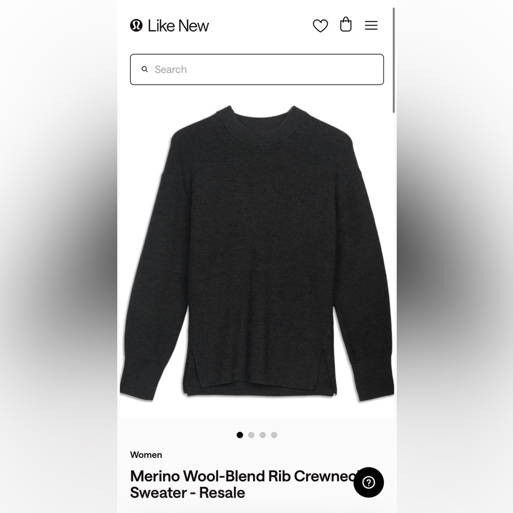 lululemon athletica Charcoal Crewneck Sweater